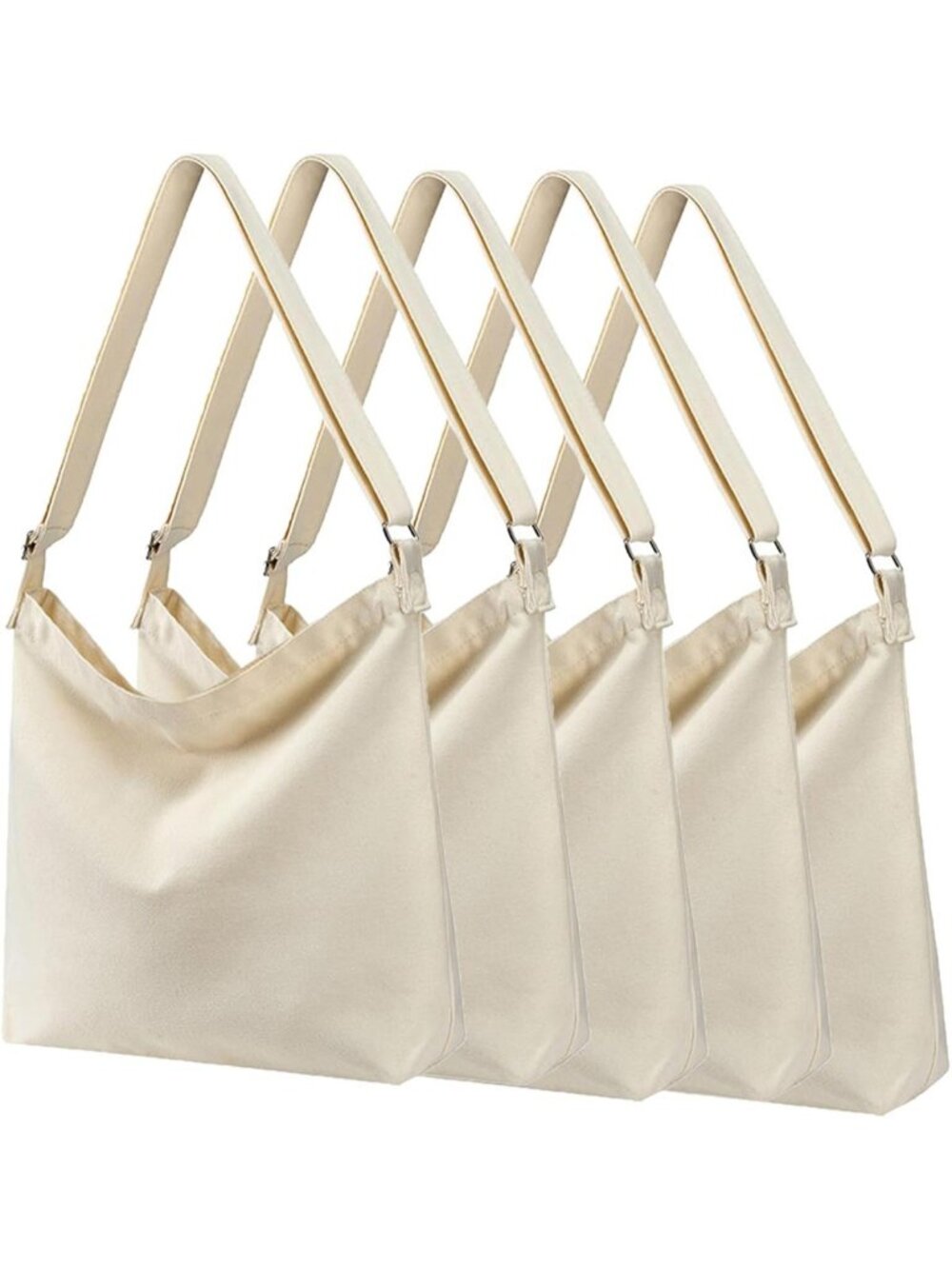 Large Canvas Crossbody Tote Bag for Women - Casual Hobo Shoulder Bag, DIY Gifts